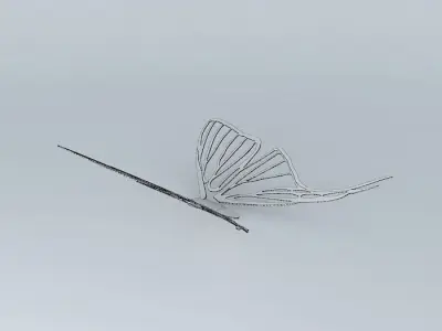 Butterfly Sculpture Free 3D model