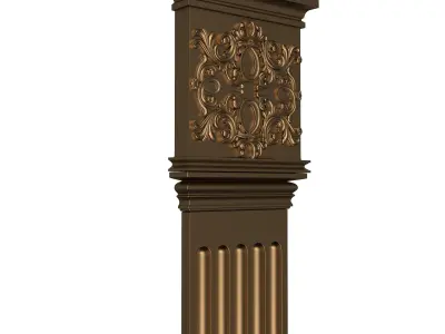 Column Capital 1301 Low-poly 3D model