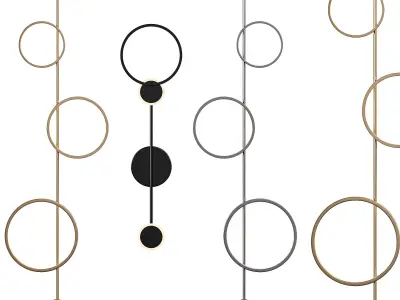 Molecular Circle wall lamp 3D model