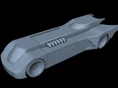 Animated Series Batmobile Free 3D print model