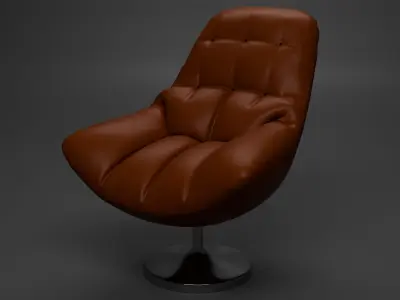 leather chair Low-poly 3D model