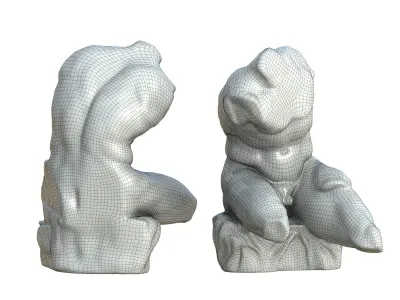 Statue 03 Low-poly 3D model