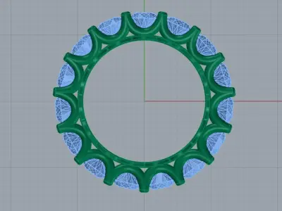 Oval Eternity Band 3D print model