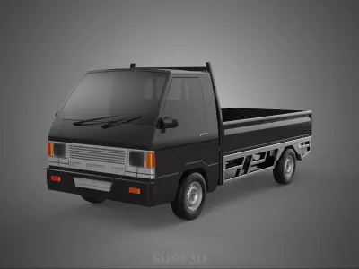 PICK UP FLAT DECK COLT DELICA L300 PICKUP CAR TRUCK CARRY TRITON 3D model
