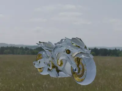 Aurelius FluxRider  Luxury Futuristic Bike Low-poly 3D model