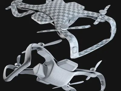 Dual Cam Racing Drone 3D model