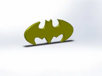 Batman logo 3D print model