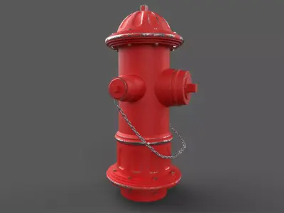 Fire Hydrant Low-poly 3D model Low-poly 3D model