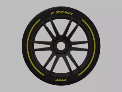 Miniature Enkei TSP6 Rim and Tire - 3D Print - No Textures 3D print model