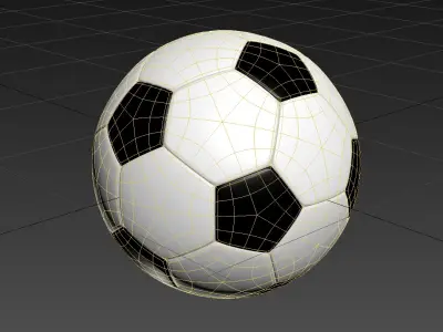 Soccer ball high poly Free 3D model