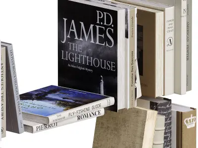Books collection-1 Low-poly 3D model