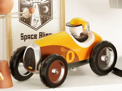 Astronaut Boy decor set 3D model