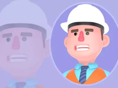 Stylized 3D Male Architect Character - Cartoon 3D model