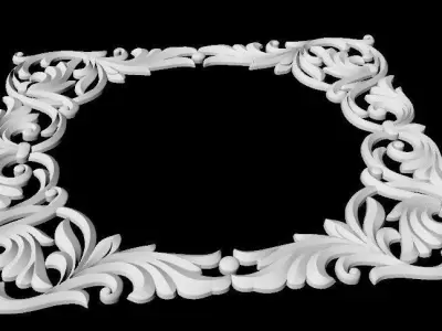 Central decor ornament for furniture 3D model 499