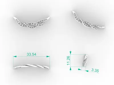 Infinity Diamond Necklace 3D print model