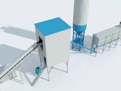 Concrete Batching Plant 3D model