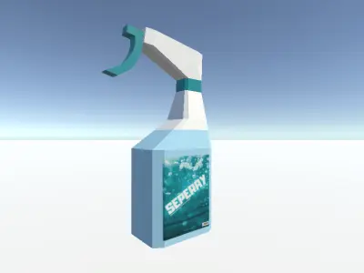 Low Poly Spray Bottle - Game Ready 3D Model Low-poly 3D model