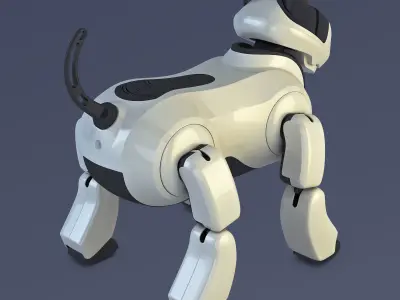 Genibo Robot Dog White 3D model