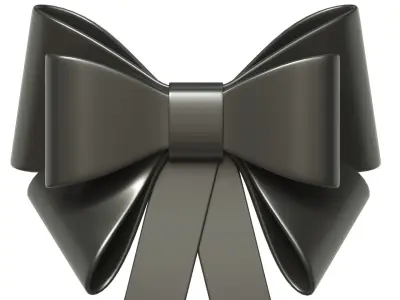 Christmas Bow Ribbon 11 Low-poly 3D model