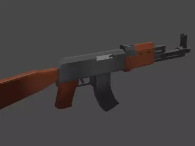 AK47 3dmodelfree Free low-poly 3D model