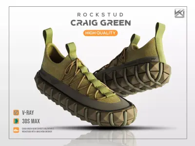 High Poly Shoes  3DS MAX Project 3D model
