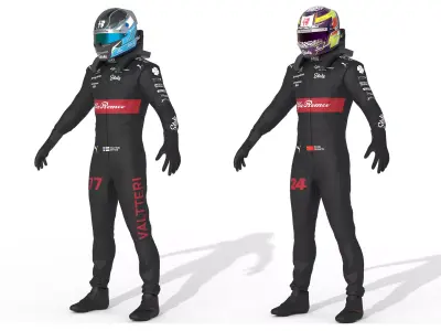 F1 Alfa Romeo Suit 2023 3D model
