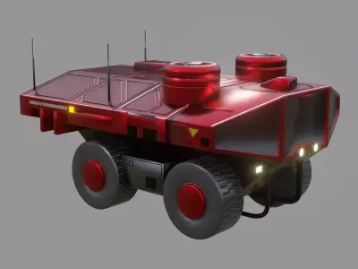 Sci-Fi Rover - Low Poly - Game Ready - PBR Low-poly 3D model
