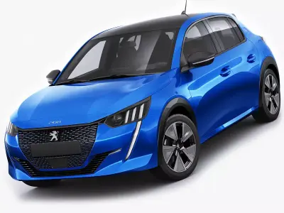 Peugeot e-208 2020 3D model