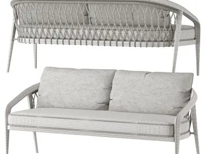 sette garden rako sofa 3D model