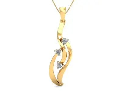 Solitaire Pendant 3dm stl FBX OBJ Render Detail 3D print model 2