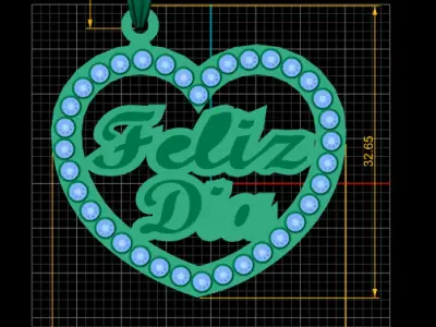 Luxury Gold Pendant 3D print model