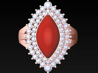 Diamond Ring - Womens Rings - N2193 3D print model