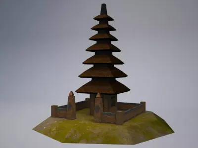 Pure Bali Hindu temple 3D model