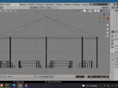 Gazebo for Plants Saung Tanaman Segi Delapan Free low-poly 3D model