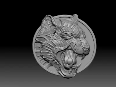 tiger pendant 3D print model purchase