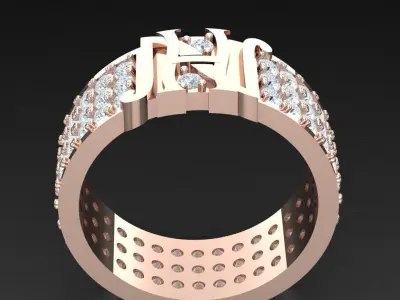 Luxury Men Rings Designs 4MR052 3D print model