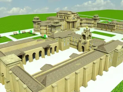 Blenheim Palace Low-poly 3D model