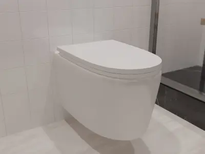 Toilet and Bathtub Model 3D Model Collection