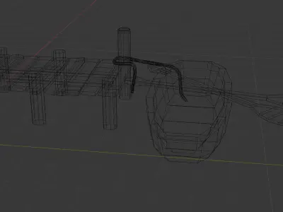  Stylized Rowboat  Wooden Dock Game Ready Low Poly Asset Free low-poly 3D model