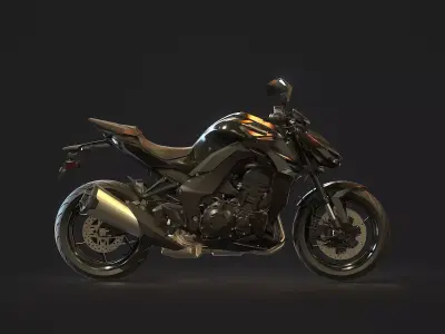 Base model Kawasaki Z 1100 2026 3D model