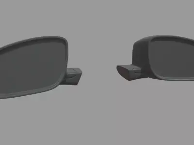 Car Mirror 024 Low-poly 3D model
