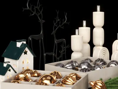 Cristmas Decor set 3D model