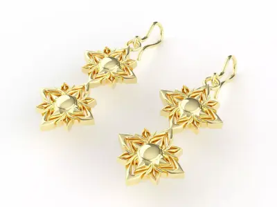 Earrings Lay-Praca-yam pattern Free 3D print model