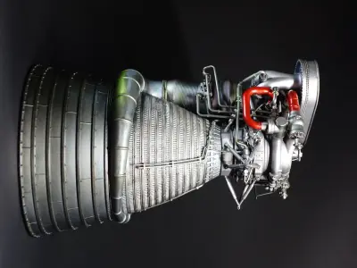 Apollo  Saturn V F-1 Rocket Engine 3Dprint model  3D print model