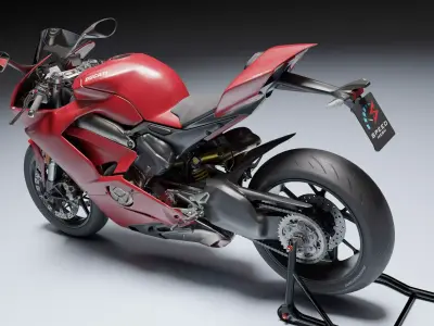 Ducati Panigale V4 2018 Low-poly 3D model