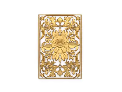 classical door decor 14 3D model