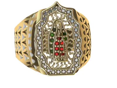 Anillo virgen de guadalupe -v- 3D print model