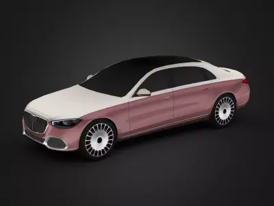 Mercedes Benz S Class Maybach Low-poly 3D model