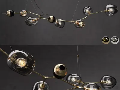 Branching burst 6 lamps 3D model