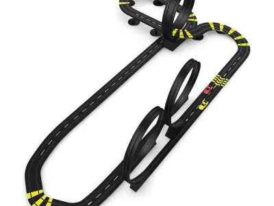 Racing Track Toy 3D model